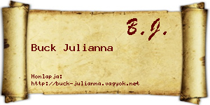 Buck Julianna névjegykártya